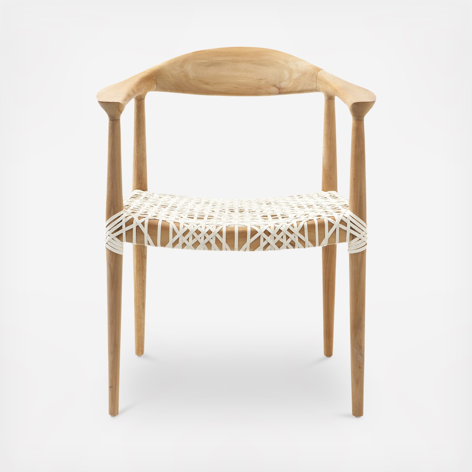 Woven Leather Seat Armchair Zola - woven leather seat armchair zola -