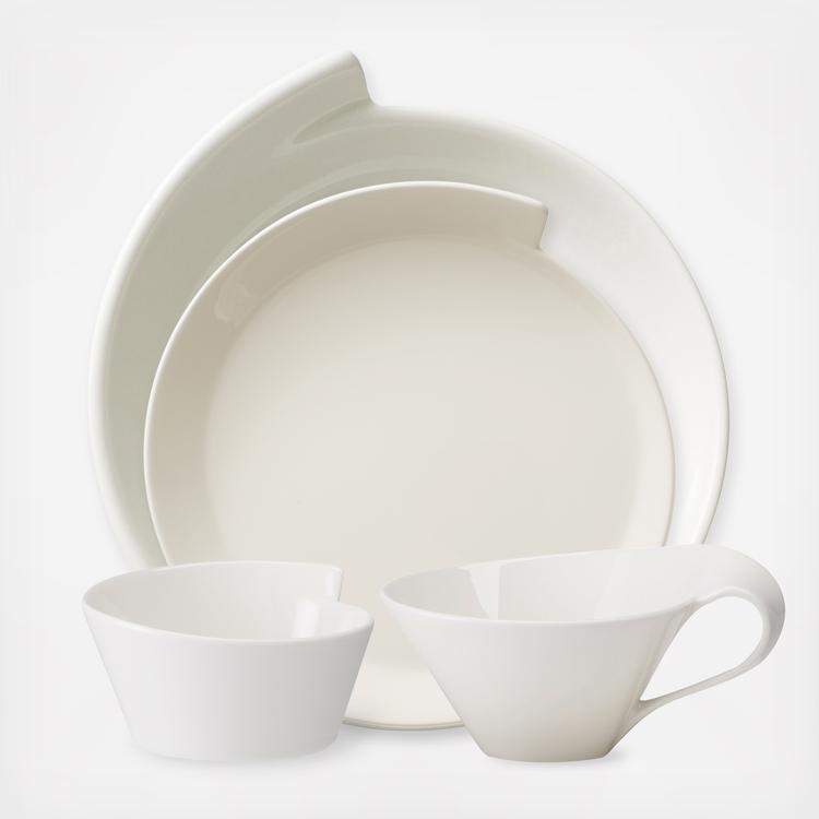 Villeroy & Boch New Wave Caffe 11.75 oz. White Coffee Set (6