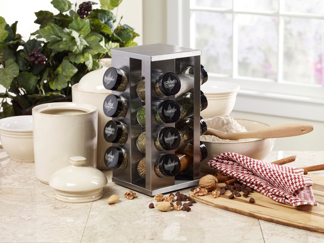 Kamenstein, Warner Revolving 16-Jar Spice Rack | Zola