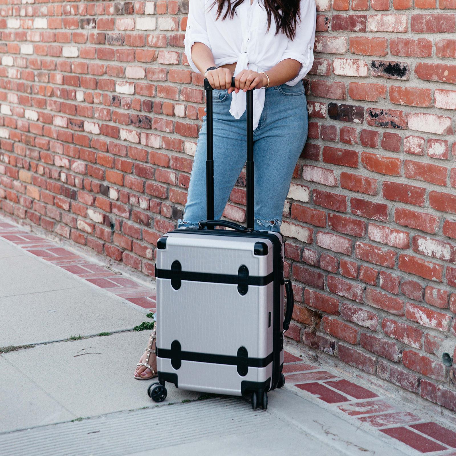 trunk style carry on luggage