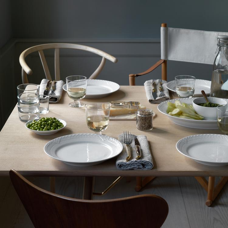 Royal Copenhagen, White Fluted Half Lace Collection | Zola