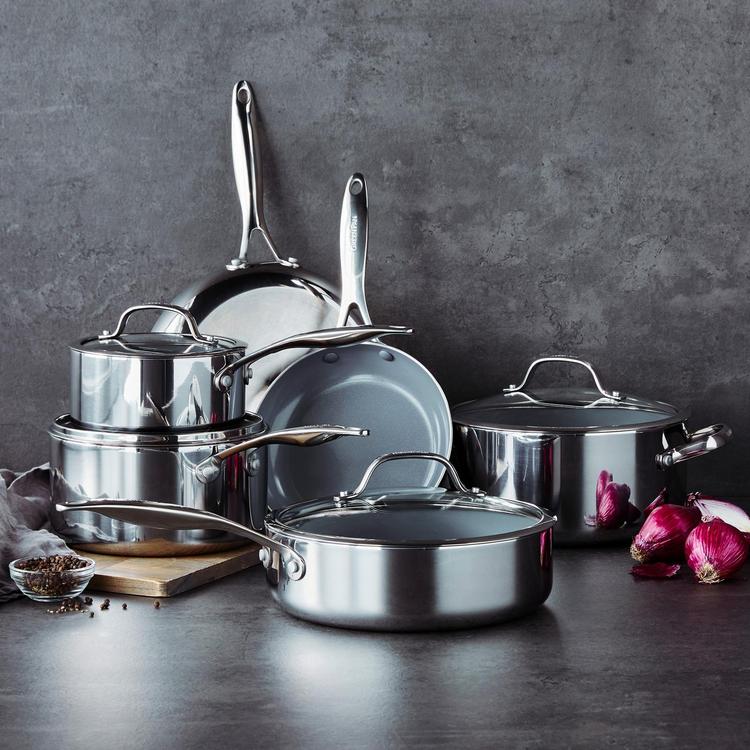 GreenPan, Valencia Pro Stainless Steel Cookware Collection | Zola