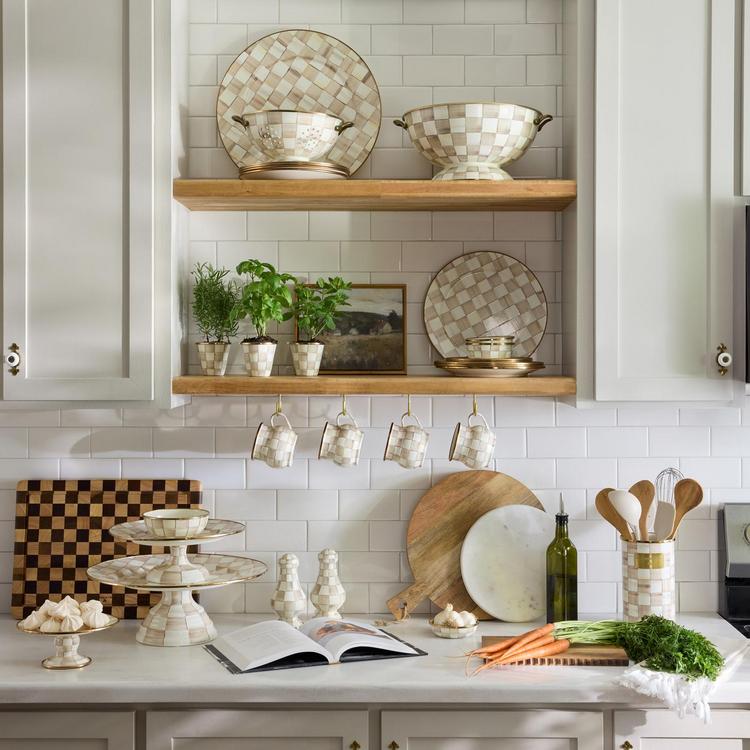 MacKenzie-Childs, Mocha Check Kitchen Collection | Zola
