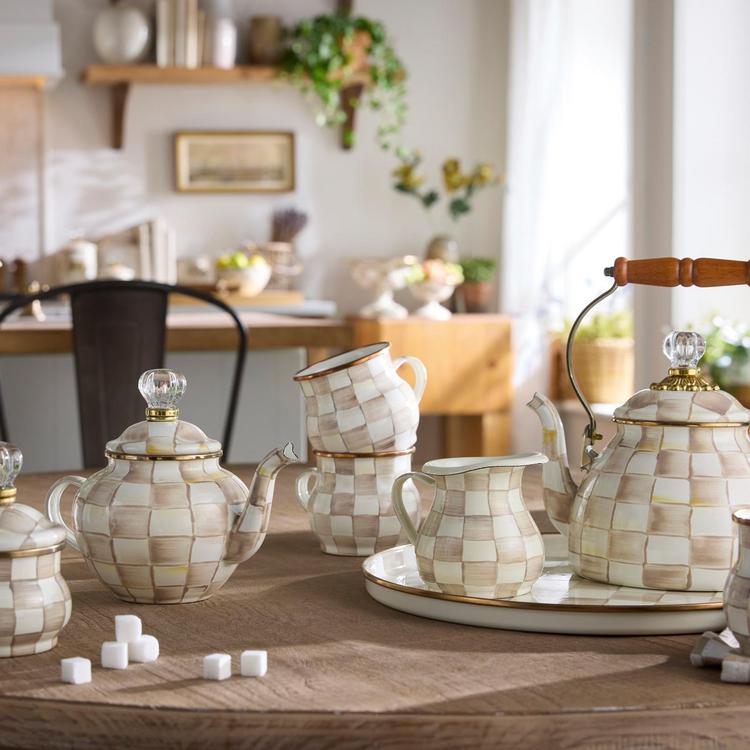 MacKenzie-Childs, Mocha Check Collection | Zola