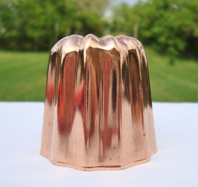 12 Copper Canele cake mold medium size...