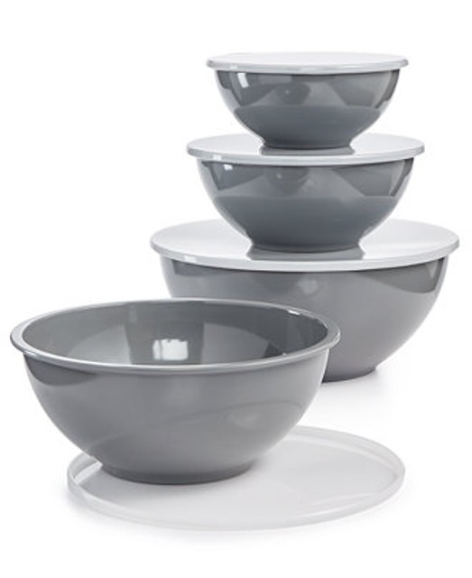 Martha Stewart Collection 8-Pc. Melamine Bowl & Lid Set, Created for Macy's