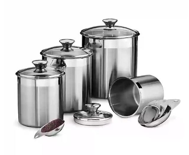 Tramontina® Gourmet 8-Piece Stainless Steel Covered Canister...